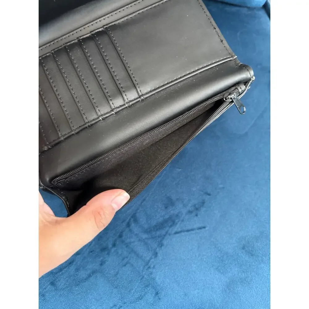 Nine West Vegan Leather Wallet Black